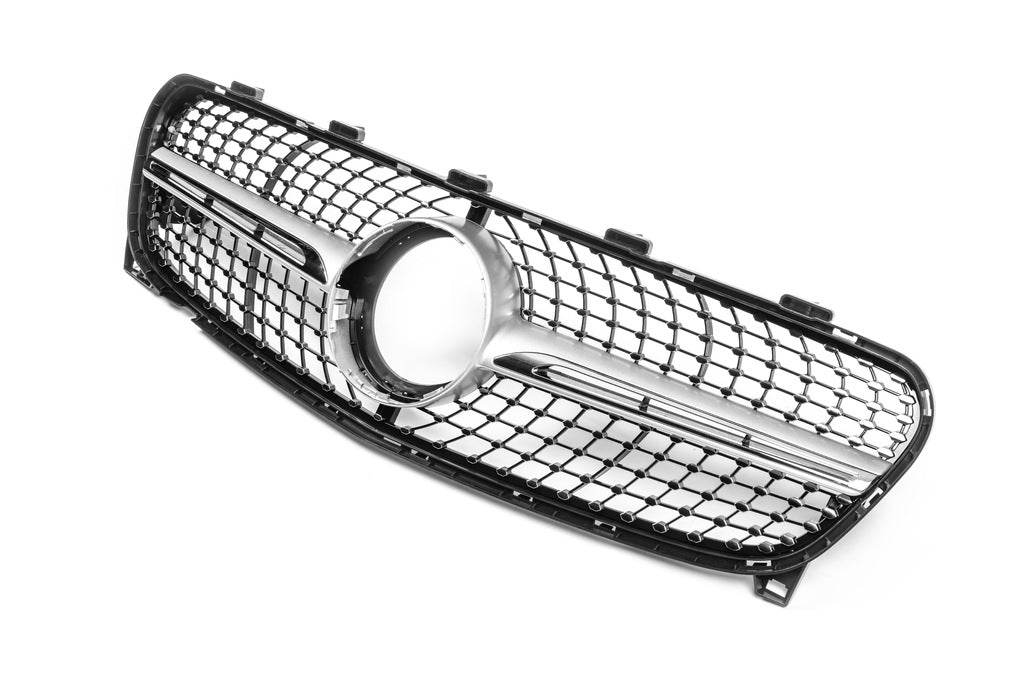 Front grill Diamond Silver (2017-2019) for Mercedes GLA X156 2014-2019 - Reelken Auto