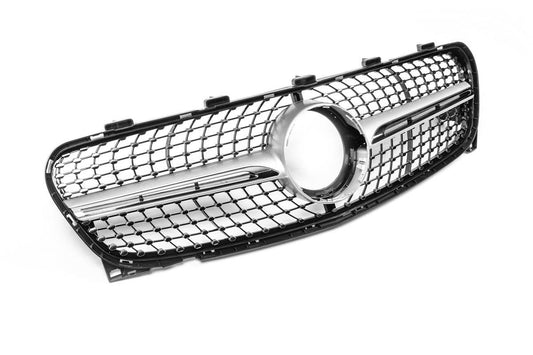 Front grill Diamond Silver (2017-2019) for Mercedes GLA X156 2014-2019 - Reelken Auto