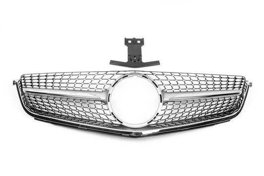 Front Grille Diamond Silver (for C63) for Mercedes C-class W204 2007-2015 - image 1