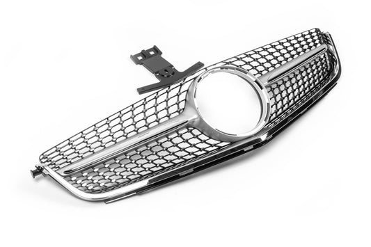 Front Grille Diamond Silver (for C63) for Mercedes C-class W204 2007-2015 - image 2