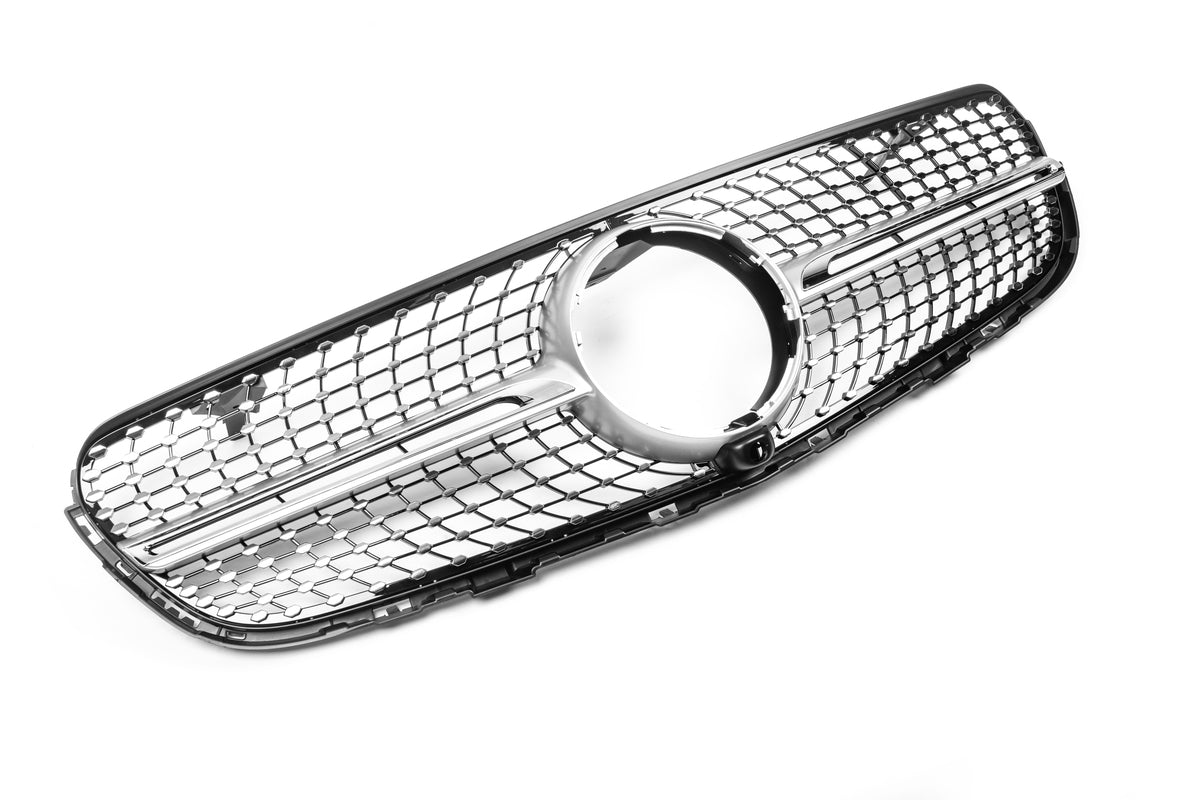 Front Grille Diamond Silver (2015-2019) for Mercedes GLC X253 2015-2022 - image 2