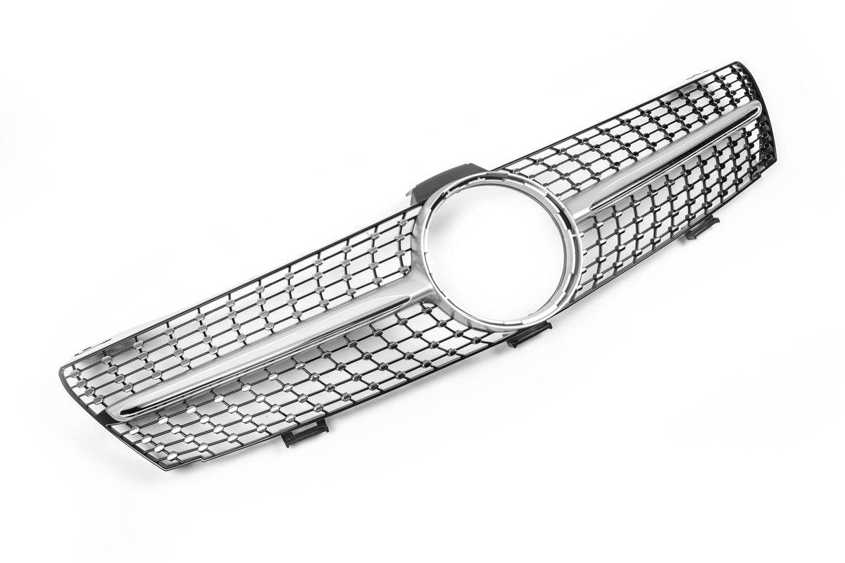 Front grill (2005-2008, Diamond Silver) for Mercedes CLS C219 2004-2010 - Reelken Auto