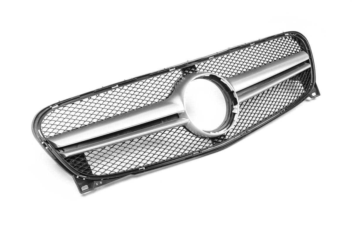 Front grill AMG Silver (2014-2016) for Mercedes GLA X156 2014-2019 - Reelken Auto