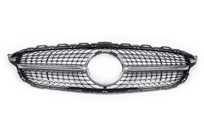 Front grill Diamond Silver for Mercedes C-class W205 2014-2021 - image 10