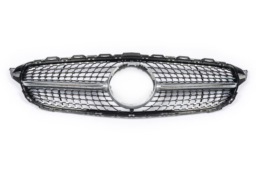 Front Grille Diamond Silver (for Avantgarde/AMG-Line/C43 AMG) for Mercedes C-сlass W205 2014-2021 - image 10