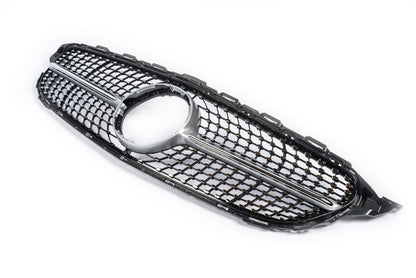 Front Grille Diamond Silver (for Avantgarde/AMG-Line/C43 AMG) for Mercedes C-сlass W205 2014-2021 - image 9