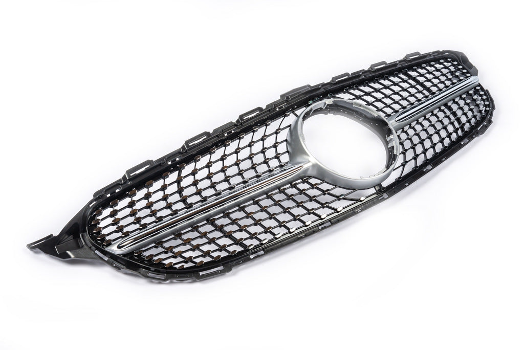 Front grill Diamond Silver for Mercedes C-class W205 2014-2021 - image 12
