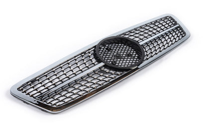 Front Grille Diamond Silver for Mercedes C-class W203 2000-2007 - image 4