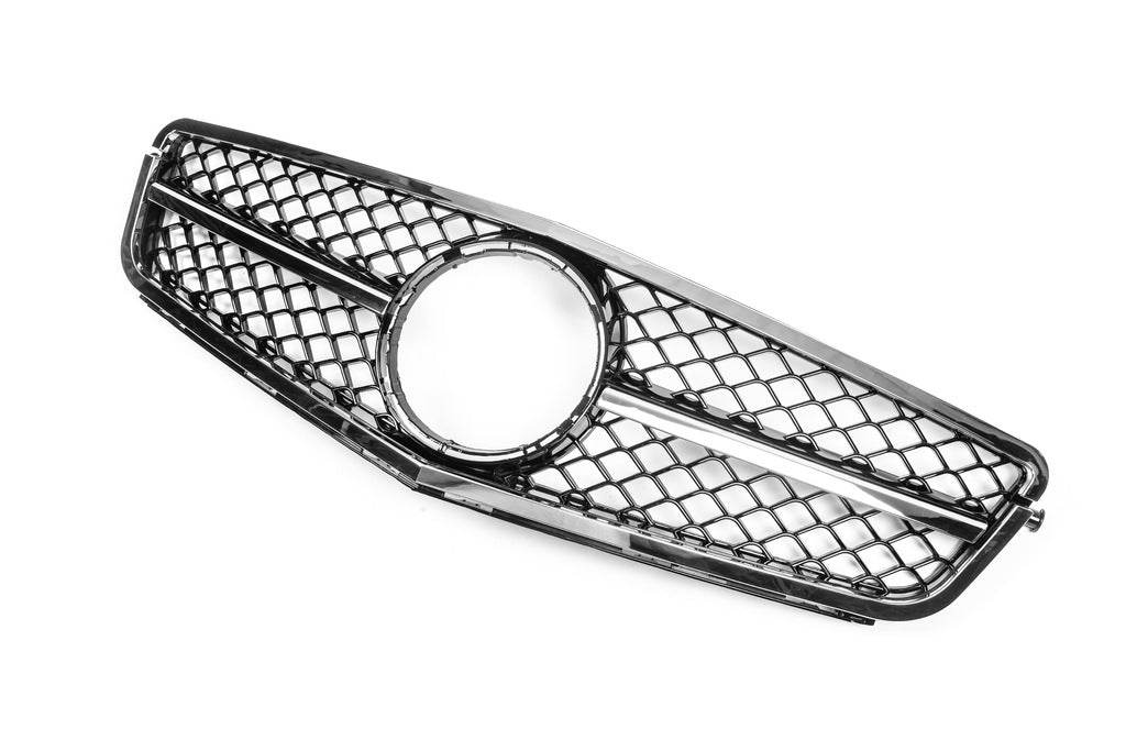 Front grill AMG Silver for Mercedes C-class W204 2007-2015 - Reelken Auto