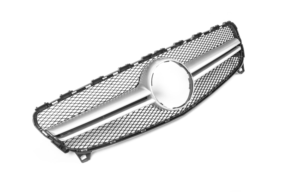 Front Grille AMG Silver (2015-2018) for Mercedes A-сlass W176 2012-2018 - image 1
