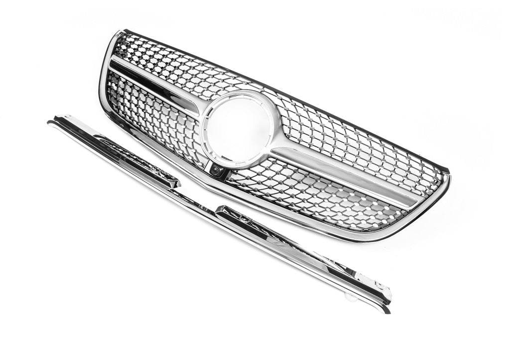 Diamond front grill (2014-2023 for Vito W447) for Mercedes Vito / V-class W447 2014↗ year - Reelken Auto