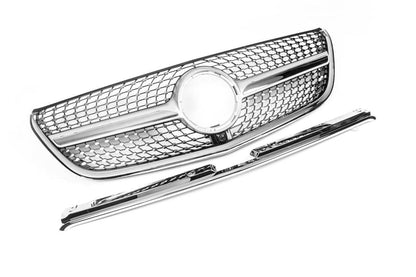 Diamond front grill (2014-2023 for Vito W447) for Mercedes Vito / V-class W447 2014↗ year - Reelken Auto