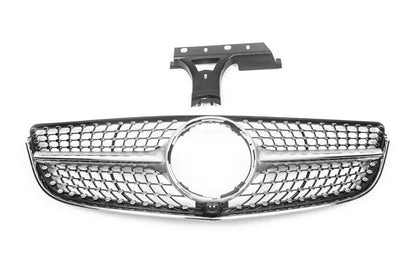 Front grill (2014-2016, Diamond Silver) for Mercedes E-class coupe C207 2010-2017 - Reelken Auto