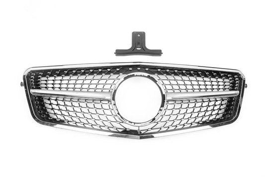 Front grill Diamond Silver (2009-2012) for Mercedes E-class W212 2009-2016 - Reelken Auto