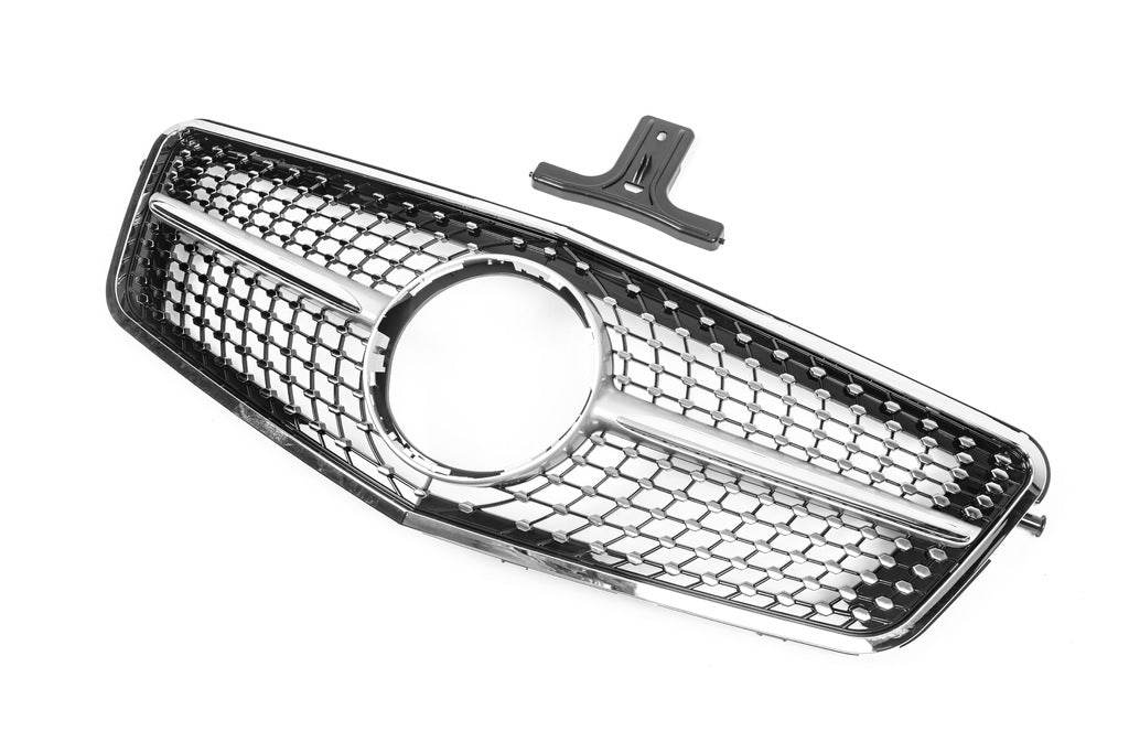 Front grill Diamond Silver (2009-2012) for Mercedes E-class W212 2009-2016 - Reelken Auto