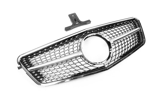 Front grill Diamond Silver (2009-2012) for Mercedes E-class W212 2009-2016 - Reelken Auto