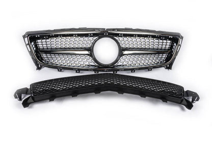 Front grill 2011-2014 (Diamond Silver) for Mercedes CLS C218 2011-2018 - Reelken Auto
