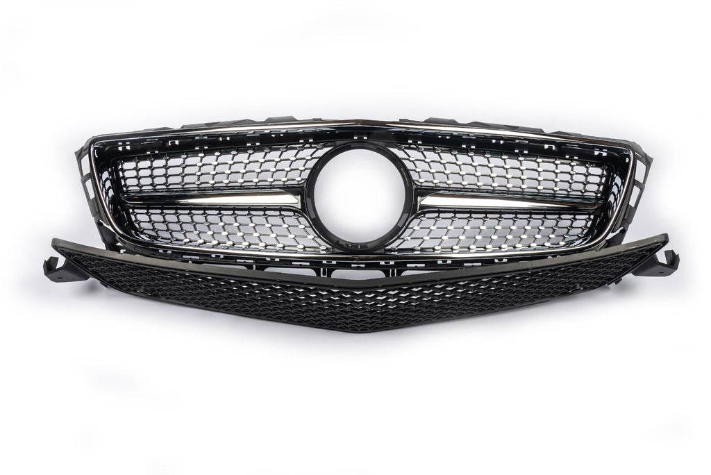 Front grill 2011-2014 (Diamond Silver) for Mercedes CLS C218 2011-2018 - Reelken Auto