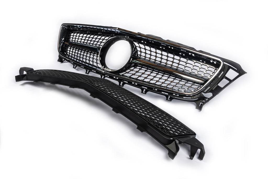 Front grill 2011-2014 (Diamond Silver) for Mercedes CLS C218 2011-2018 - Reelken Auto
