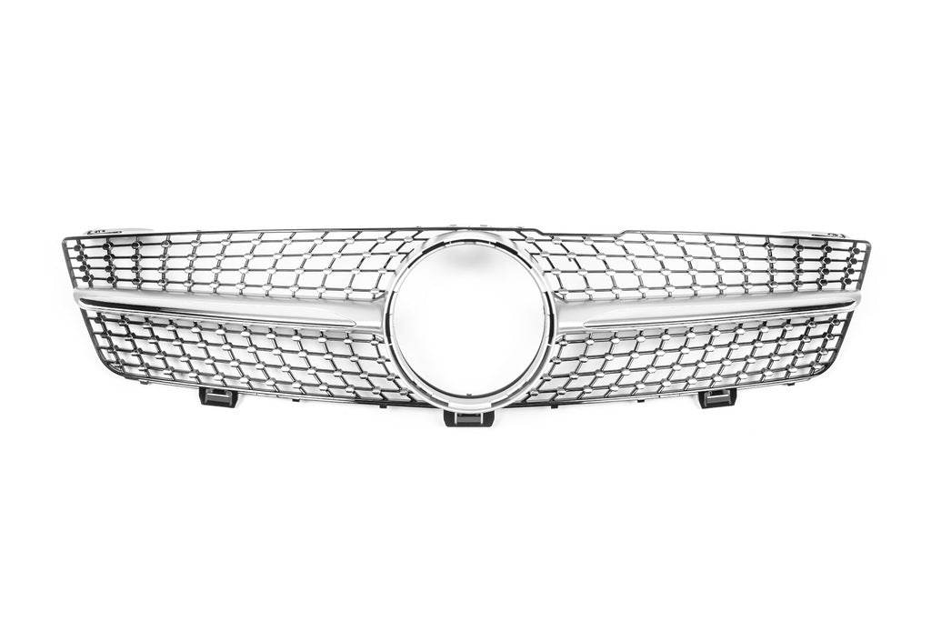 Front grill (2009-2011, Diamond Silver) for Mercedes CLS C219 2004-2010 - Reelken Auto