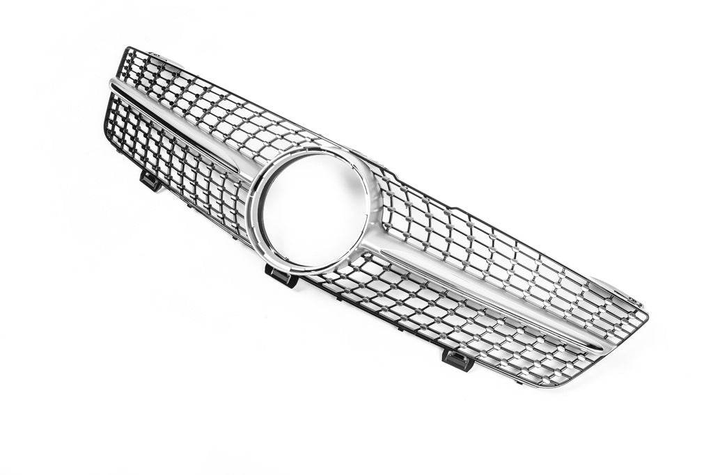 Front grill (2009-2011, Diamond Silver) for Mercedes CLS C219 2004-2010 - Reelken Auto