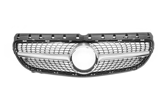 Front grille 2015-2018 (Diamond Silver) for Mercedes B-class W246 2011-2018 - Reelken Auto