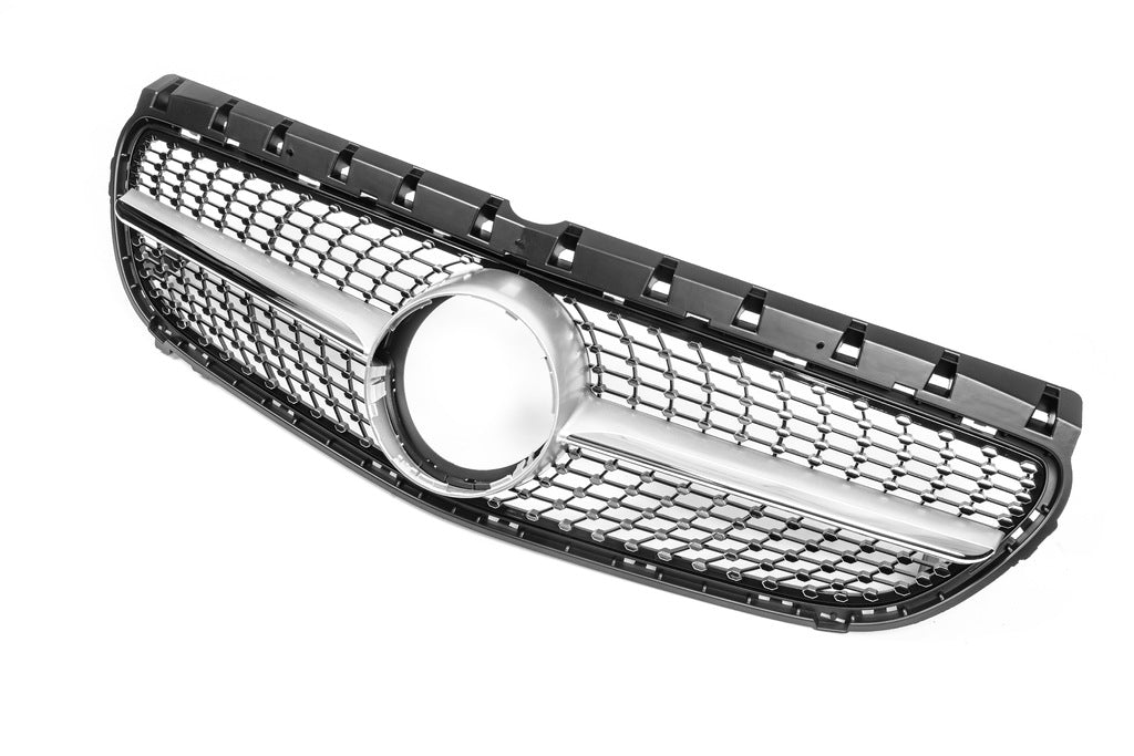 Front Grille Diamond Silver (2015-2018) for Mercedes B-class W246 2011-2018 - image 4