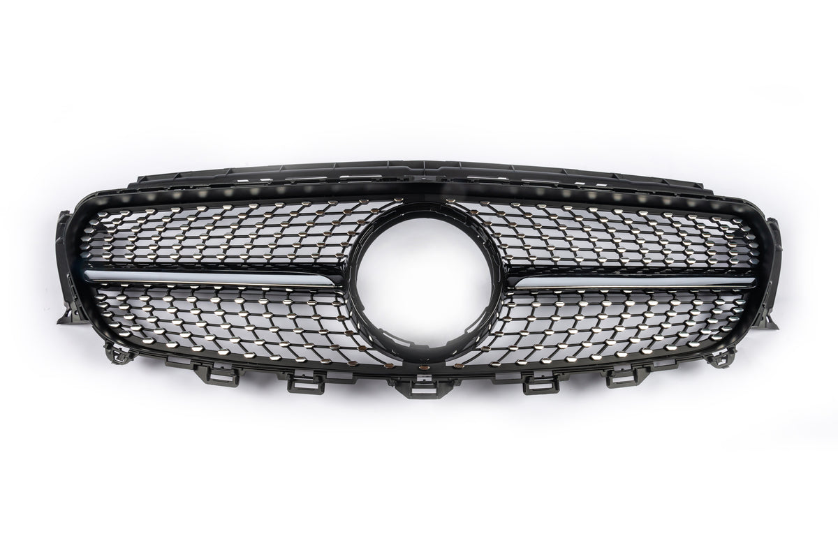 Diamond Black Front Grille (for Avantgarde 2016-2019) for Mercedes E-class W213 2016-2023 - image 1