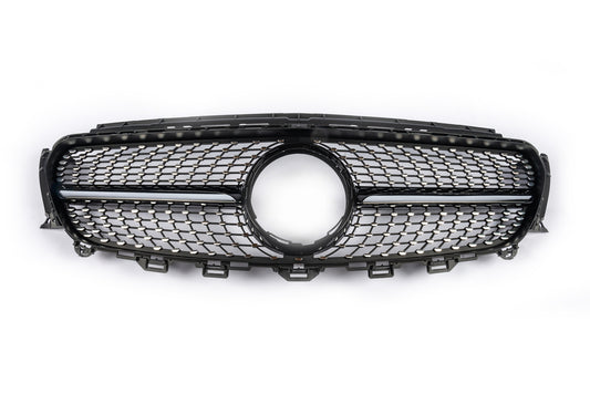 Diamond Black Front Grille (for Avantgarde 2016-2019) for Mercedes E-class W213 2016-2023 - image 1