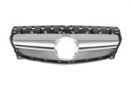 Front grill (2017-2019, AMG Silver) for Mercedes CLA C117 2013-2019 - Reelken Auto