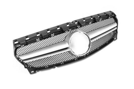 Front grill (2017-2019, AMG Silver) for Mercedes CLA C117 2013-2019 - Reelken Auto