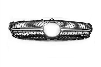 Front grille with frame 2014-2018 (Diamond Silver) for Mercedes CLS C218 2011-2018 - image 3