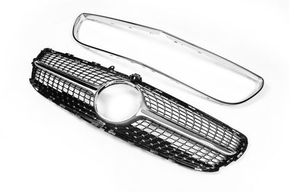 Front grille with frame 2014-2018 (Diamond Silver) for Mercedes CLS C218 2011-2018 - image 4