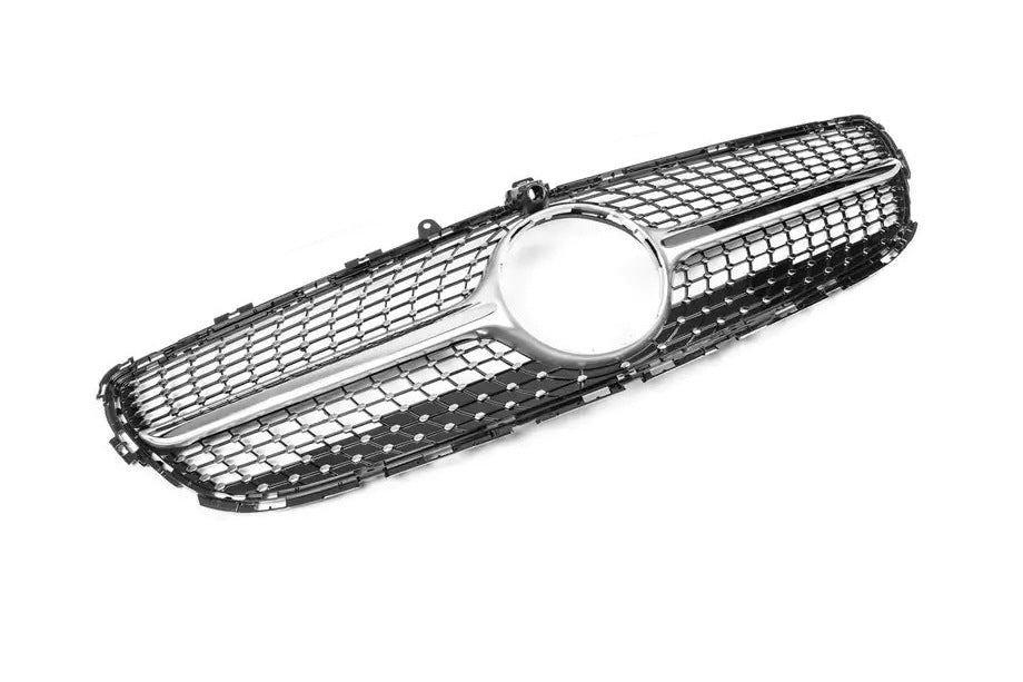 Front grille with frame 2014-2018 (Diamond Silver) for Mercedes CLS C218 2011-2018 - image 4