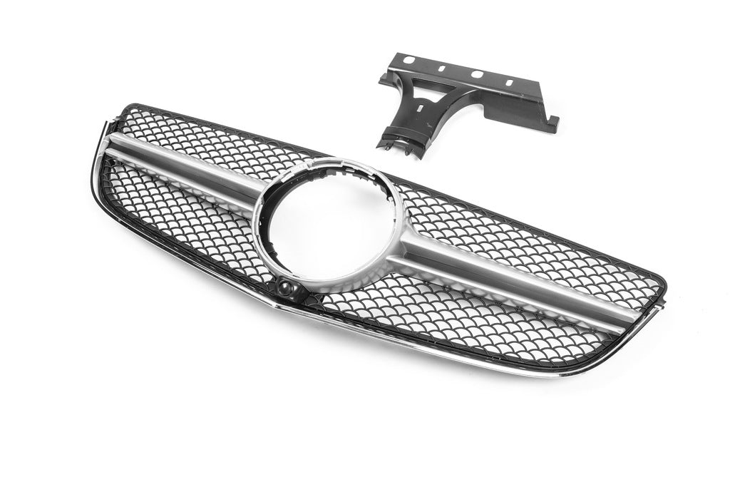 Front Grille (2014-2016, AMG Silver) for Mercedes E-сlass coupe C207 2010-2017 - image 3