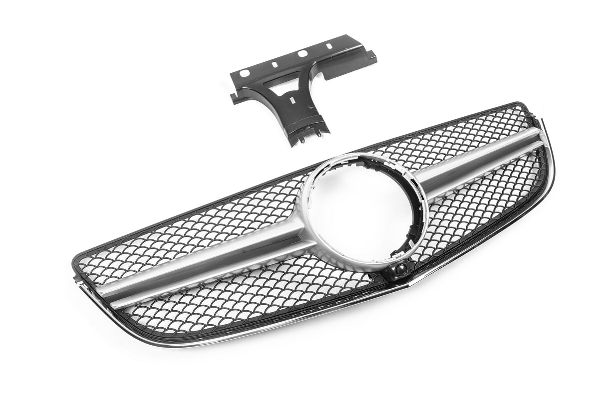Front Grille (2014-2016, AMG Silver) for Mercedes E-сlass coupe C207 2010-2017 - image 1