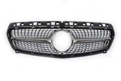 Front grill Diamond Silver (2012-2015) for Mercedes A-class W176 2012-2018 - Reelken Auto
