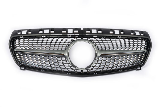 Front Grille Diamond Silver (2012-2015) for Mercedes A-сlass W176 2012-2018 - image 2