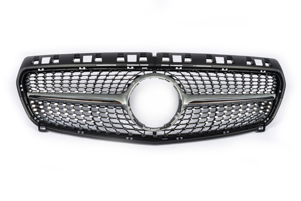Front Grille Diamond Silver (2012-2015) for Mercedes A-сlass W176 2012-2018 - image 2