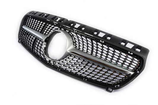 Front grill Diamond Silver (2012-2015) for Mercedes A-class W176 2012-2018 - Reelken Auto