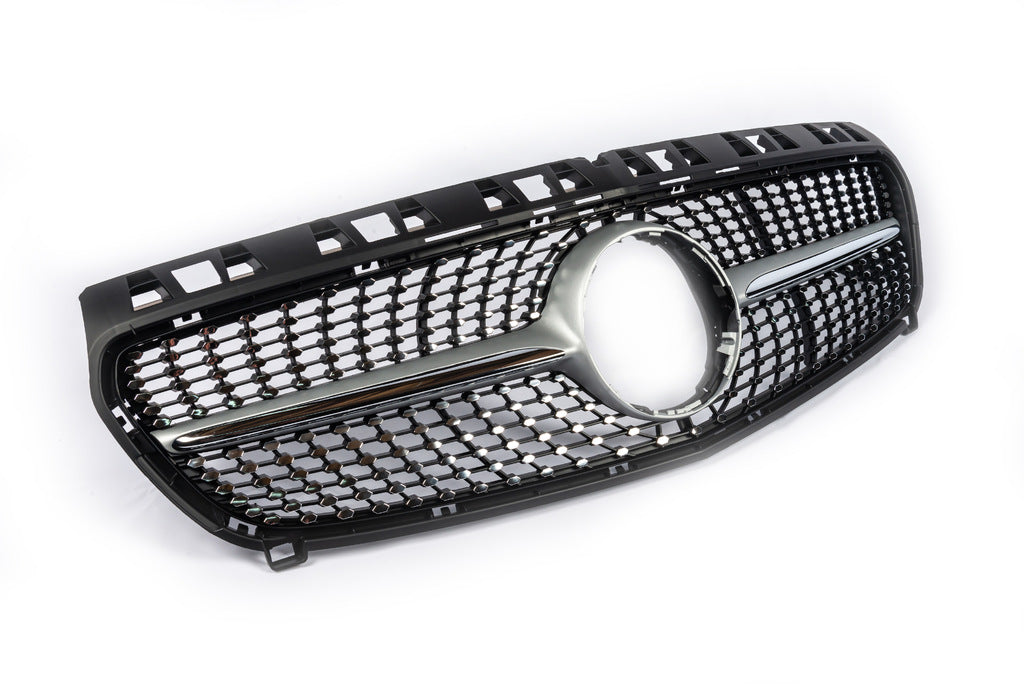 Front Grille Diamond Silver (2012-2015) for Mercedes A-сlass W176 2012-2018 - image 4