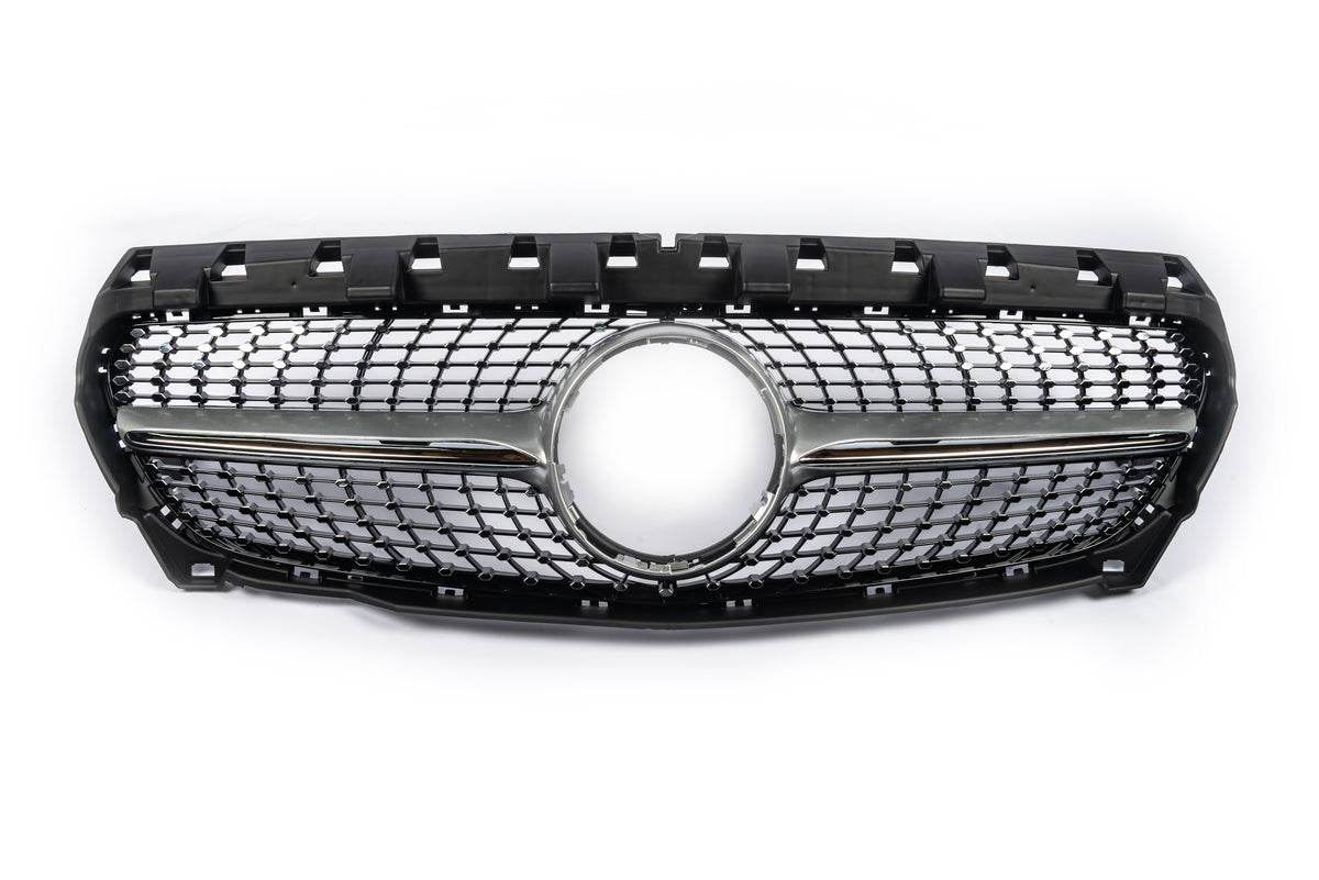 Front grill (2013-2016, Diamond Silver) for Mercedes CLA C117 2013-2019 - Reelken Auto