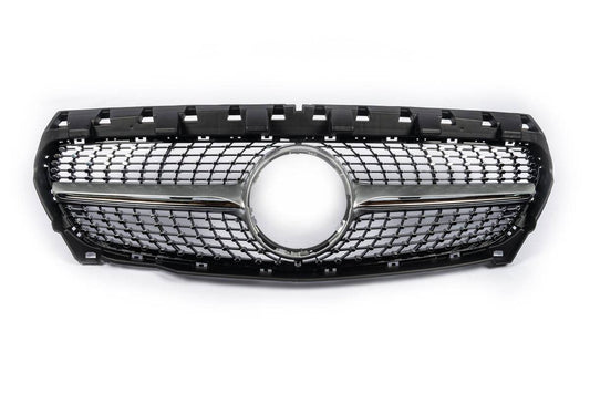 Front grill (2013-2016, Diamond Silver) for Mercedes CLA C117 2013-2019 - Reelken Auto