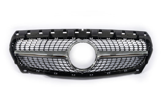 Front Grille (2013-2016, Diamond Silver) for Mercedes CLA C117 2013-2019 - image 2