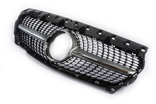 Front grill (2013-2016, Diamond Silver) for Mercedes CLA C117 2013-2019 - Reelken Auto