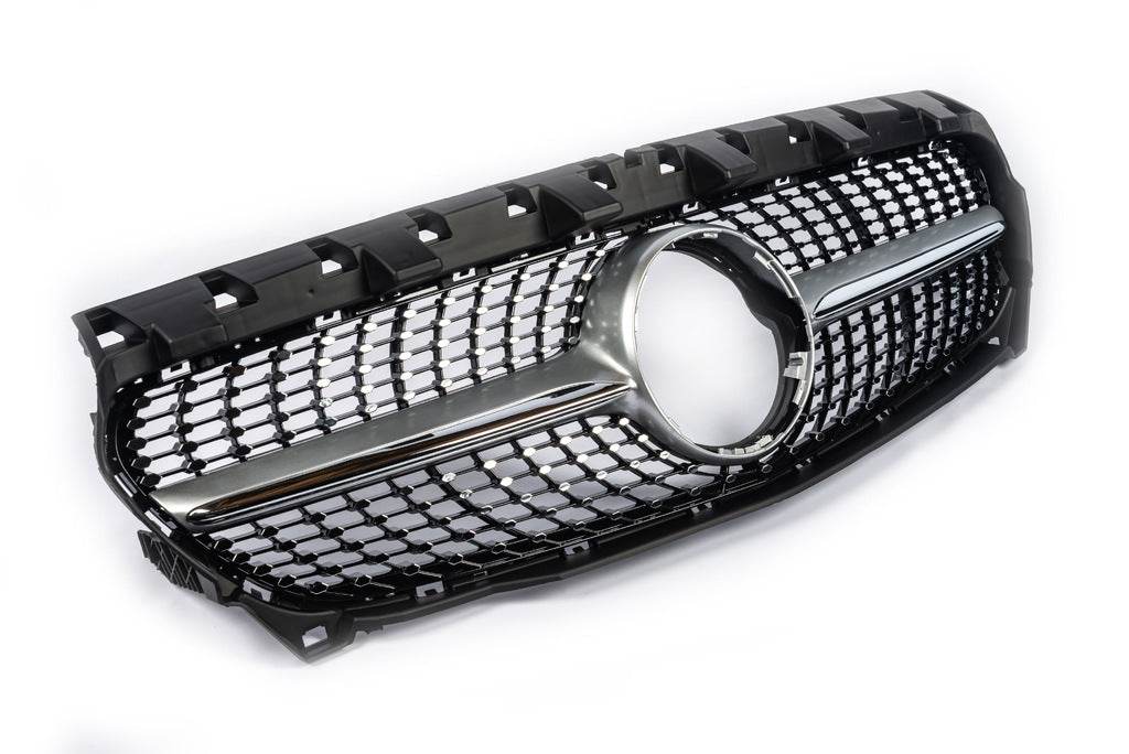 Front grill (2013-2016, Diamond Silver) for Mercedes CLA C117 2013-2019 - Reelken Auto