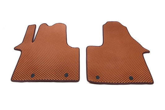 Polyurethane mats (2 pcs, EVA, brick) for Renault Trafic 2015↗ - Reelken Auto