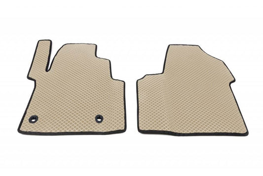 Polyurethane mats (2 pcs, EVA, beige) 1+1 for Toyota Proace - Reelken Auto