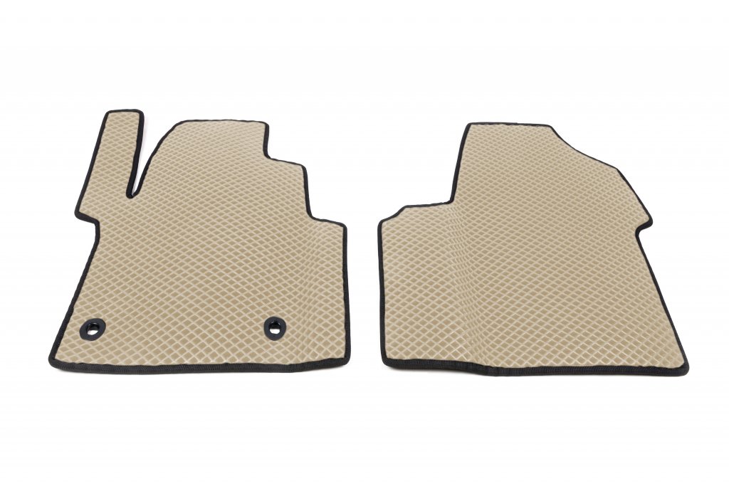Polyurethane mats (2 pcs, EVA, beige) 1+1 for Opel Zafira Life 2019- - image 1