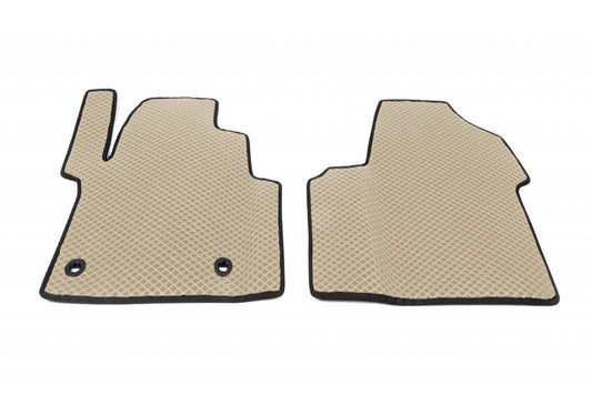 Polyurethane mats (2 pcs, EVA, beige) 1+1 for Opel Zafira Life 2019- - image 1